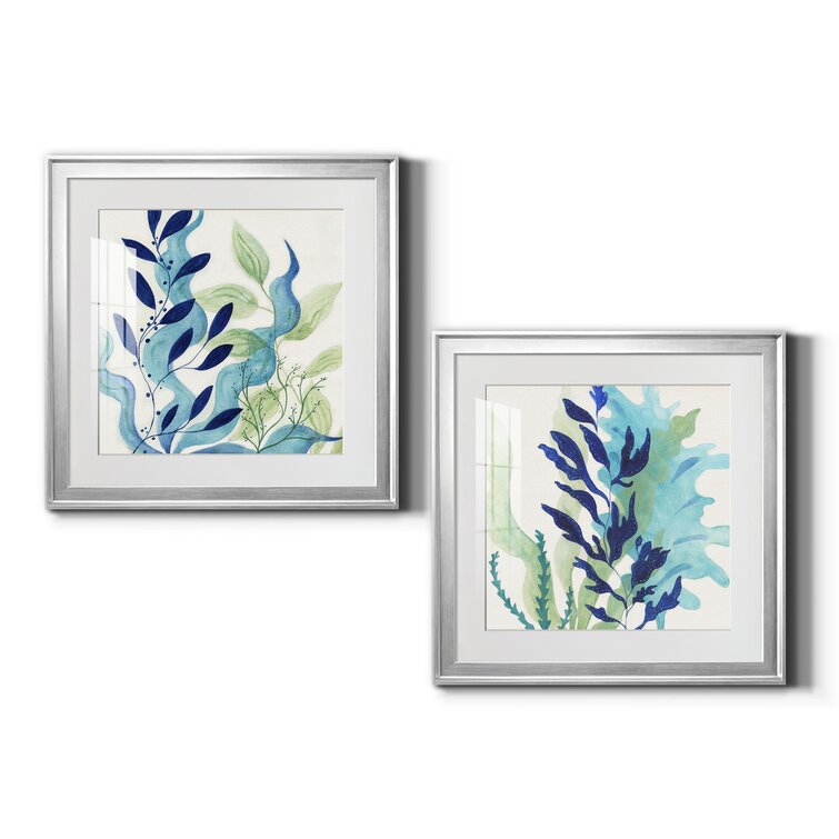 Beachcrest Home Blue Coral I 2 Pieces Painting & Reviews | Wayfair